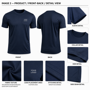 Camiseta Deportiva Ajustada para Hombre, Impresión por Sublimación Personalizada, Tejido Transpirable - Ideal para Entrenamiento de Levantamiento de Pesas y Ropa Deportiva - Product Image 3