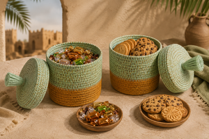 Colorful Seagrass Rattan <b>Gift</b> <b>Box</b> with Lid for <b>Ramadan</b> Kareem and Gergean Handmade Decorative Storage Basket <b>Ramadan</b> Kareem - Product Image 5