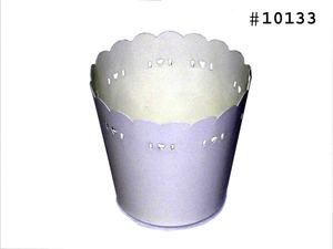 White Iron Planter <b>Pot</b> for Home Garden Decor Modern White Metal Garden Planter - Product Image 1