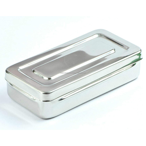 Boîte de rangement pour instruments chirurgicaux manuels en acier inoxydable avec couvercle, réutilisable, autoclavable, certifiée CE, plusieurs tailles disponibles - Product Image 2