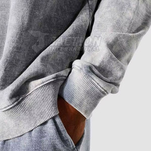 Sudaderas Básicas con Lavado Ácido para Hombre, Diseño Nuevo para Uso en Exteriores, Venta al por Mayor de Ropa de Moda - Product Image 4