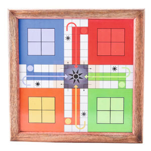 Juego de Mesa Ludo de Madera Hecho a Mano, Juego de Ludo Deluxe con Caja de Almacenamiento, Juego de Mesa Clásico Vintage para Fiestas Familiares y Viajes - Product Image 2