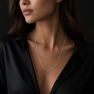 925 Sterling Silver Floral Pendant Necklace <b>Rope</b> <b>Chain</b> Romantic High Polish Women Jewelry Gift Party Wedding Daily Wear - Product Image 2