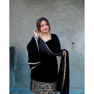 Conjunto de traje de fiesta para mujer de diseñador Hermosa parte superior e inferior con Dupatta - Product Image 3