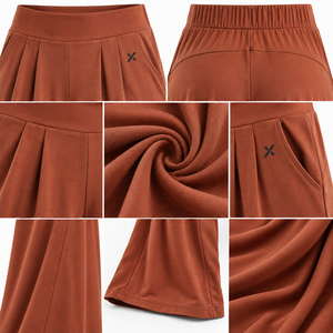 Pantalons de loisirs à jambes larges et palazzo pour femmes |   Vert Bleu Kaki Noir Brun |   Fabricant de vêtements de sport |   OEM ODM |   Logo personnalisé | - Product Image 4