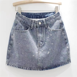 Minifalda de Mezclilla Sexy para Mujer, Diseño Nuevo, Venta al Por Mayor de Fábrica, con Ropa Interior de Seguridad - Product Image 6