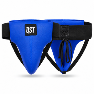 Boxing <b>Groin</b> Guard for Men Premium Pu Leather <b>Groin</b> <b>Protector</b> Cup with Elastic Straps for MMA Muay Thai Kickboxing Karate - Product Image 1