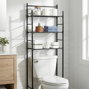 Vente OEM Meubles de rangement modernes en métal à 3 niveaux Étagères d'angle pour hôtel et maison pour toilettes Salle de bains Organisation Fourniture directe en usine - Product Image 1