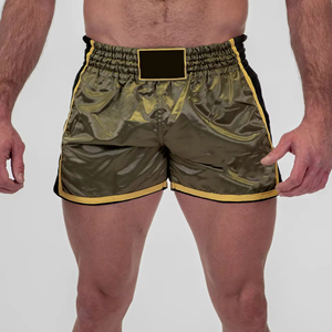 Muay Thai Martial Arts Shorts Unisex High Quality Durable Quick Dry Breathable Stretch 100% Polyester Silk 220g Custom OEM - Product Image 6