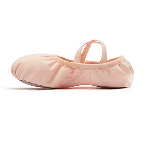 Chaussures de ballet professionnelles en satin et cuir souple pour femmes, couleur personnalisée, confortables en coton, vente en gros - Product Image 1