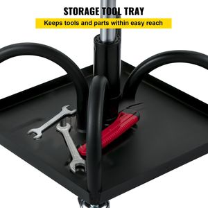 Sgabello da Garage Regolabile con Capacità 300 LBS, Ruote Girevoli a 360 Gradi, Altezza 15.7-20.5, Sedile per Meccanici - Product Image 4