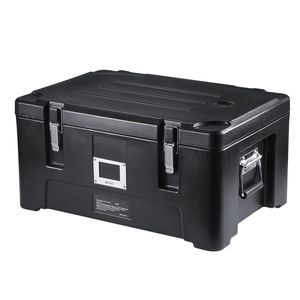 Insulated 36Qt Food Pan Carrier Stackable Catering Hot Box 3 Stainless Steel Pans <b>Top</b> <b>Load</b> Warmer Warming Holding Equipment - Product Image 1
