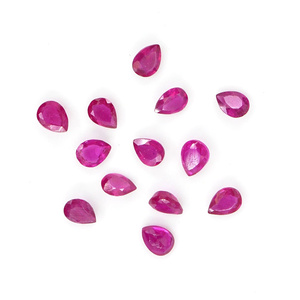 Rubíes naturales de Bangkok calibrados en forma de pera de 2.5x3.5mm, piedra preciosa de rubí facetada natural suelta para la fabricación de joyas, lista para usar. - Product Image 3