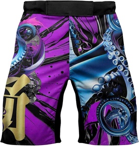 Men's MMA Fight Shorts Sublimated Jiu Jitsu Shorts for Men <b>BJJ</b> No Gi Grappling Kickboxing Training Sublimated Shorts - Product Image 2
