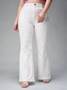 Women's Sexy Knee Length <b>Boot</b> Cut Cotton Jeans-Vintage Style Eco-Friendly & Washable - Product Image 2