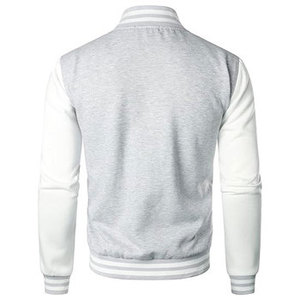 Custom Men's Varsity <b>Jacket</b> Stand Collar Letterman Style Button Front Casual Winter Outerwear - Product Image 2