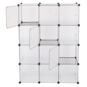 Étagère de rangement 12 cubes blanche, bibliothèque et étagère pour l'organisation de placards, organisateur de jouets, armoire – Produit YF - Product Image 5