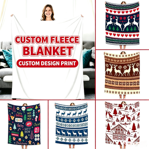 Custom Christmas Fleece <b>Blanket</b> Printed Wearable Polar Fleece Soft Holiday Design Classic Style - Product Image 1
