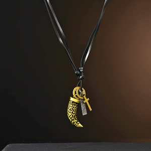 Vintage Claw 1.5-Inch Rose Gold Plated Stainless Steel Pendant with Adjustable Leather Rope for Men & Boys - Product Image 4