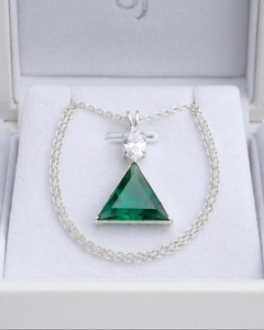 Colgante de Estrella de David de Cuarzo Verde, Collar de Geometría Sagrada, Piedra Energética Espiritual, Joyería de Regalo Unisex - Product Image 4