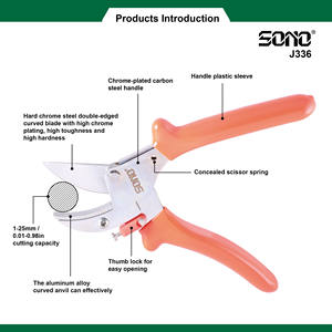 Sécatrices professionnelles SONO J336, qualité industrielle et bricolage, acier au carbone, poignées en acier chromé, OEM, durables - Product Image 2
