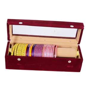 Wooden Five Rod Transparent Velvet Bangle <b>Storage</b> <b>Box</b> Organizer for Jewelry Display <b>Storage</b> - Product Image 5