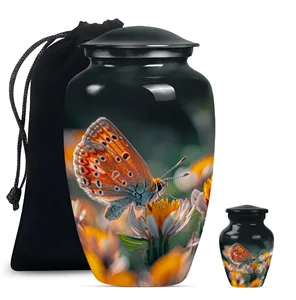 Amazing Crafts Butterfly Cremation <b>Large</b> <b>Urns</b> For ashes Orange Butterfly <b>Urn</b> For Dad - Product Image 2