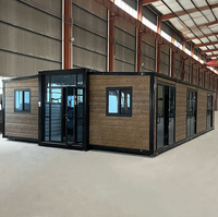 Maisons modulaires préfabriquées en conteneurs de 2 à 5 chambres, fabrication chinoise, design moderne, tailles 20 pieds/40 pieds, pour hôtels et supermarchés