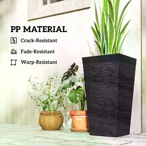 Juego de 3 Macetas de Plástico de 1 Galón con Orificios de Drenaje para Plantas de Interior y Exterior, para Viveros y Hoteles, Diseño Clásico - Product Image 5