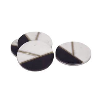 Sous-verres minimalistes/sous-verres modernes/sous-verres à thé Vintage Sous-verres de luxe Sous-verres en marbre gravés Sous-verres en marbre personnalisés - Product Image 2