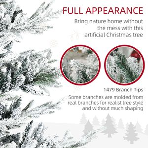 Albero di Natale Artificiale Realistico in Cedro di 2,4 Metri, 1479 Rami di Pino Innevati, Decorazione Natalizia per Casa con Apertura Automatica in Verde - Product Image 3