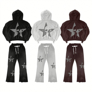 Ensemble jogging deux pièces pour homme, design personnalisé, tissé pour l'hiver, avec tissu thermique - Product Image 2