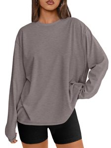 Camiseta Premium de Manga Larga para Mujer, Algodón Suave, Informal, Básica, Cómoda, Corte Ajustado, Cuello Redondo, con Logotipo Personalizado, Estilo Urbano - Product Image 5