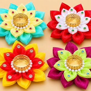 New Launch Handmade Floral Candle Holder for Diwali Wedding Festive Home Decor Pooja <b>Table</b> Centerpiece and Tealight Decoration - Product Image 1
