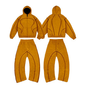 Sudadera Deportiva de Moda para Hombre, Estilo Hip-hop Retro, Tejida, 100% Algodón, Forro Polar Térmico, Diseño a Cuadros, para Invierno - Product Image 5