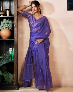 Sari Tradicional KV Listo para Usar para Niños, con Estampado Geométrico y Adornos de Lino, Antiarrugas, Reversible, de Secado Rápido, para Fiestas de Otoño - Product Image 1