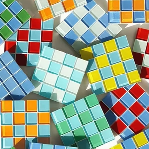 Ensemble de sous-verres en mosaïque faits à la main TCE, vaisselle décorative haut de gamme, sous-verres résistants à la chaleur pour la maison, le bureau, les cadeaux et les fournitures en gros - Product Image 1