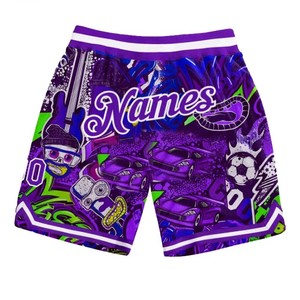 Shorts décontractés pour hommes, imprimés par sublimation, respirants, taille élastique, longueur mi-cuisse, style streetwear, fabricant OEM ODM - Product Image 3