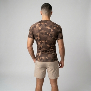 Camiseta Deportiva de Compresión de Manga Corta para Hombre, Personalizada OEM, Elástica, para Gimnasio, Entrenamiento y Rendimiento Atlético - Product Image 2