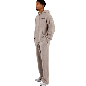 Men's Two Piece Hooded Tracksuit Full <b>Zip</b> Sweatshirt <b>Side</b> Pockets Elastic Waist Straight Leg <b>Trousers</b> Loose Casual Lounge Outfit - Product Image 6