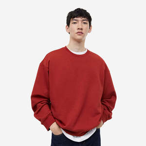 เสื้อสเวตเชิ้ตผ้าฝ้ายผู้ชายสั่งทำขายส่งทรงโอเวอร์ไซส์ สตรีทแวร์ ไหล่ตก แบรนด์ส่วนตัวสำหรับแบรนด์ต่างๆ MOQ ต่ำ - Product Image 1