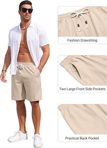 Men's Premium 100% Cotton <b>Stretch</b> Chino <b>Shorts</b> Casual Summer Wear Smart Casual Custom Logo <b>Golf</b> <b>Shorts</b> Breathable Drawstring - Product Image 5