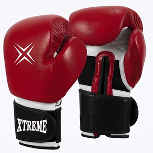 Guantes de Boxeo Profesionales, Guantes de Entrenamiento de Cuero con Cierre de Velcro, Equipo de Boxeo para Entrenamiento - Product Image 1