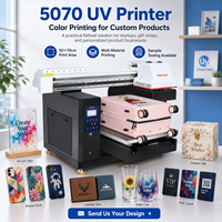 Printer UV Ink-jet Flatbed YONGYUAN A3 A2 A1 A4 5070 Baru Ukuran Besar 50x70cm Kecepatan Tinggi Auto Leveling Multi Nozzle 720DPI Isi Ulang