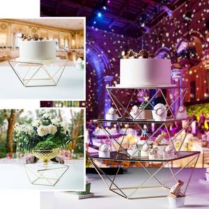 Luxury Gold Metal Geometric <b>Cake</b> <b>Stand</b> Set Hexagon Dessert Display Pedestal Wedding Birthday Party Cupcake Display <b>Stand</b> - Product Image 6