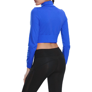 Custom LOGO Breathable Gym Fitness Zip-Up Training Sweat Running <b>Workout</b> Yoga Cropped Sport <b>Jacket</b> for Women - Product Image 2