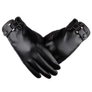 Guantes Clásicos de Vestir de Cuero Marrón Oscuro – Diseño Sofisticado con Costuras en Contraste – Prenda de Cuero Genuino de Tacto Suave - Product Image 1