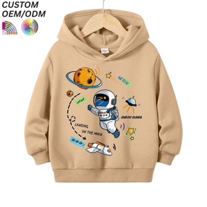 Vente en gros de sweats à capuche et sweat-shirts pour bébés et enfants, personnalisables avec logo, unis, épais, surdimensionnés, unisexes, tricotés, décontractés, imprimés - Product Image 6