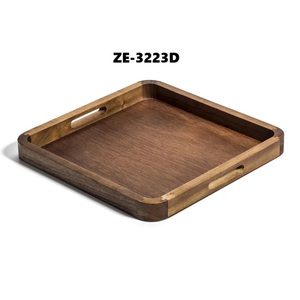 Luxury Gold Decorative Metal Tray for Exclusive Luxury <b>Home</b> CollectionsSquare Wooden Decorative Tray Rustic Handmade Wood Craft - Product Image 2