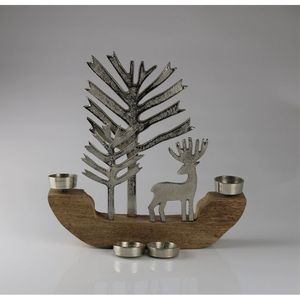 Attractive Design Home <b>Christmas</b> Decoration Sculpture High Quality Metal With Wooden Base Vintage <b>Christmas</b> Tree Ornaments - Product Image 2